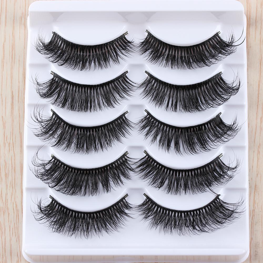 Gorgeous Handmade Natural Long Extension Tools Wispy Fluffy False Eyelashes 3D Faux Mink Hair