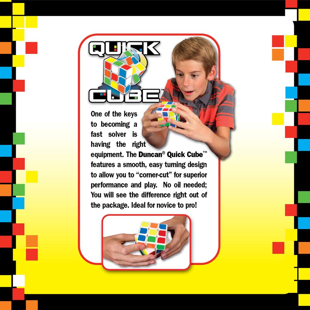 Duncan Toys Quick Cube 3 x 3 Puzzle White Body 3084