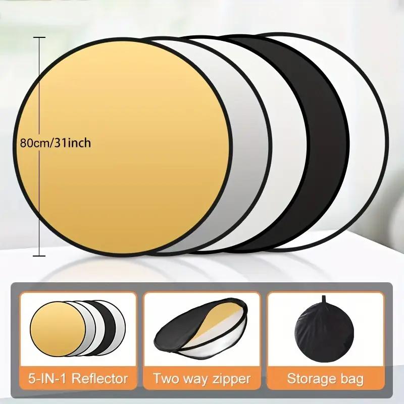 5-in-1 Video Light Panel - Enhance Video, Live Streaming And Photography With A Soft Fill Light With A Foldable Reflector