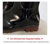 Unisex High-Top Rubber Rain Boots - Protective Water-Resistant Shoes for Outdoor Activities and Fishing