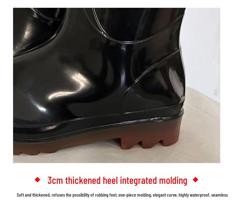 Unisex High-Top Rubber Rain Boots - Protective Water-Resistant Shoes for Outdoor Activities and Fishing