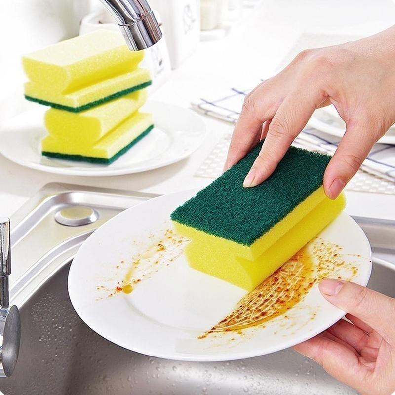 5X Cleaning Sponge Brush Dish Pan Oil Spots Cleaner Scourer Pad Kitchen SupplyHome, Furniture & DIY, Cookware, Dining & Bar, Kitchen Tools & Gadgets!