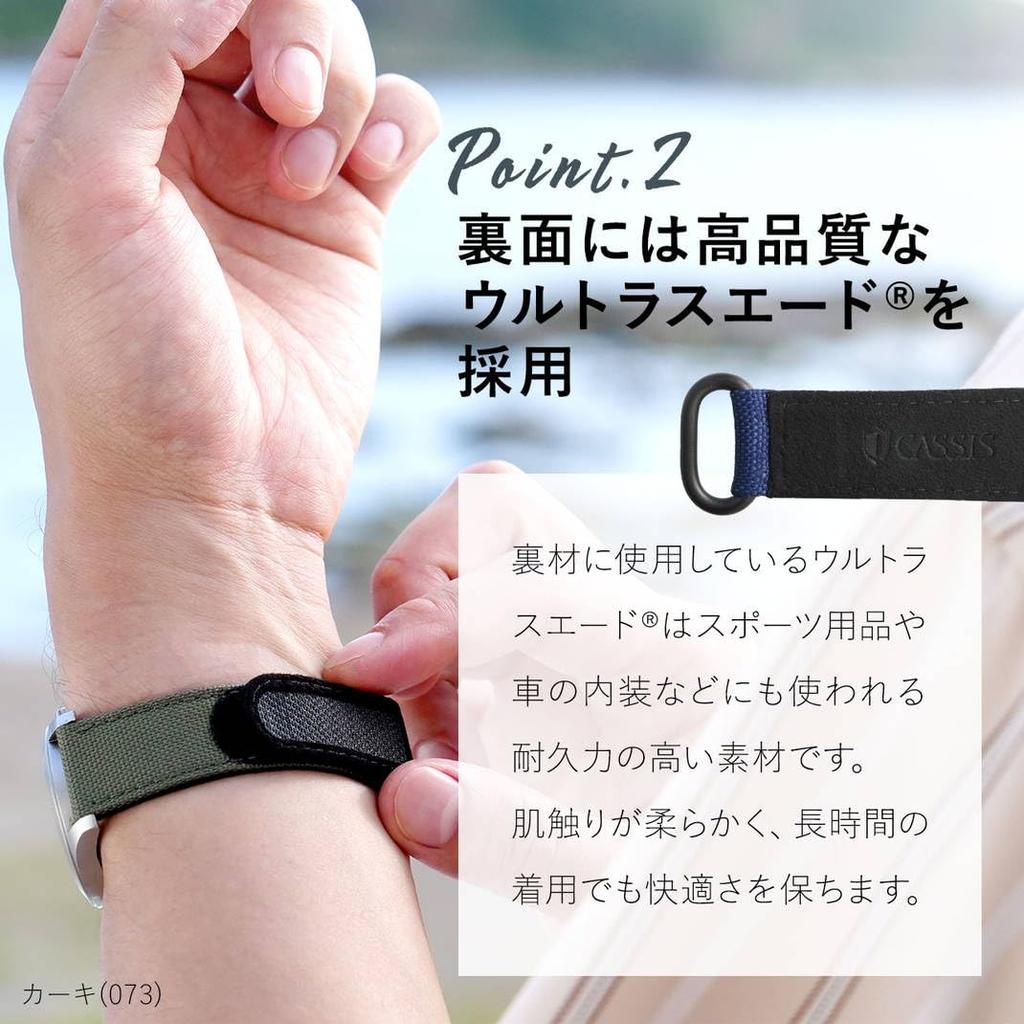 Rouen Recycled Plastic Ultrasuede Cassis Watch U1052D25 Strap, 22mm, White,