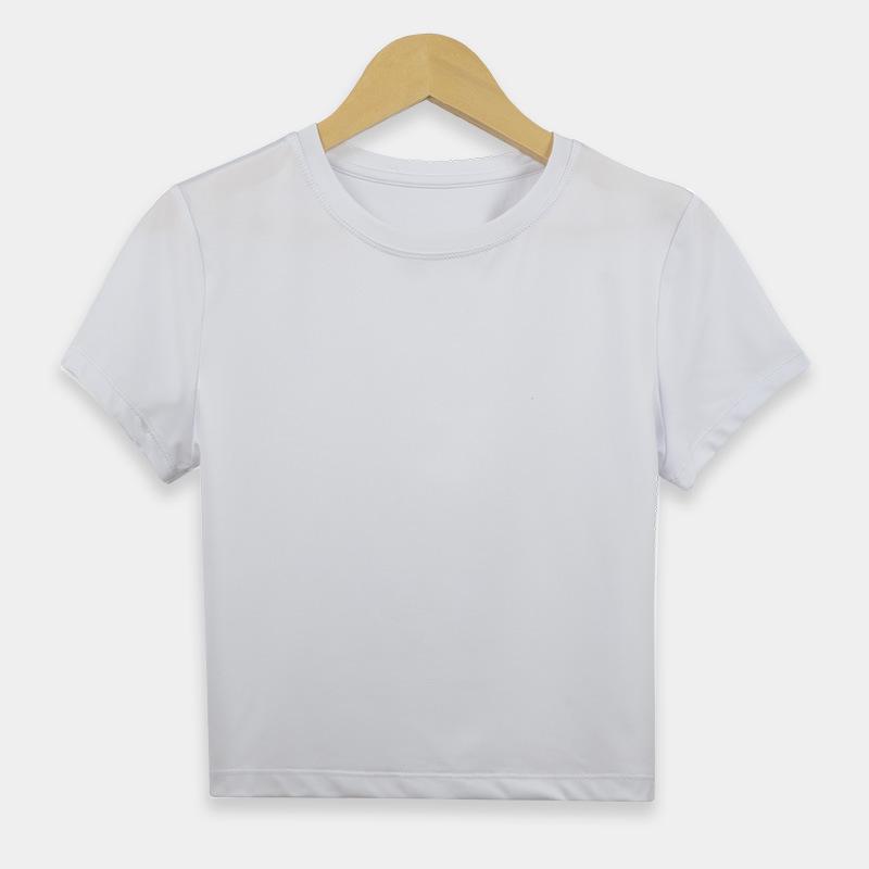 Women's Simple Solid Color Crew Neck Yoga T-Shirt - Short Sleeve for Running & Fitness