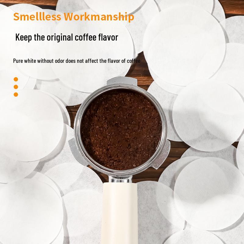 New Italian Coffee Machine Handle with Round Powder Bowl & Special Moka Pot Filter Paper