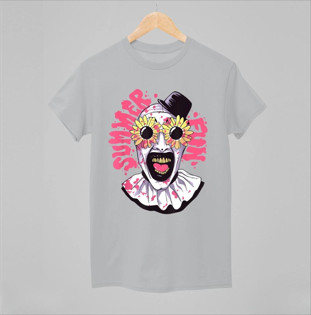 2025 Terrifier Letnie Okulary Przeciwsłoneczne Art The Clown Horrorowy T-shirt High-endowy Luksus Jest Zarówno dla Mężczyzn, jak i Kobiet Top Y2k Lato