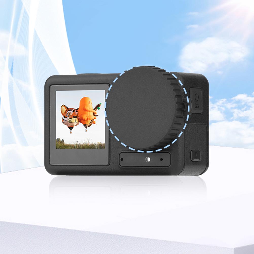 TPU Lens Protective Cover with PU Carrying Case Tempered Glass Screen Protector for DJI Osmo Action 3/4 Accessories