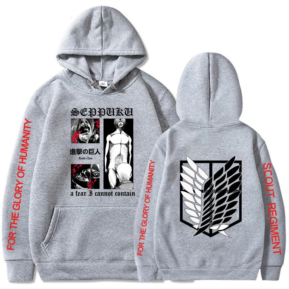 

Свободный молодежный свитер с капюшоном с принтом на осень и зиму XS серый