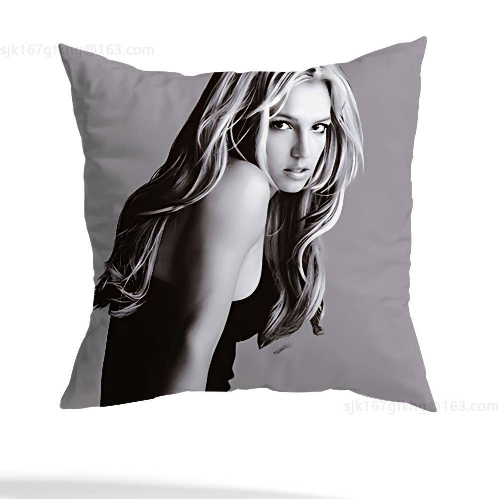 Singer B- Britney Spears Pillowcase Casual Style Decoration, Suitable for Home Decoration (excluding Pillow Core)