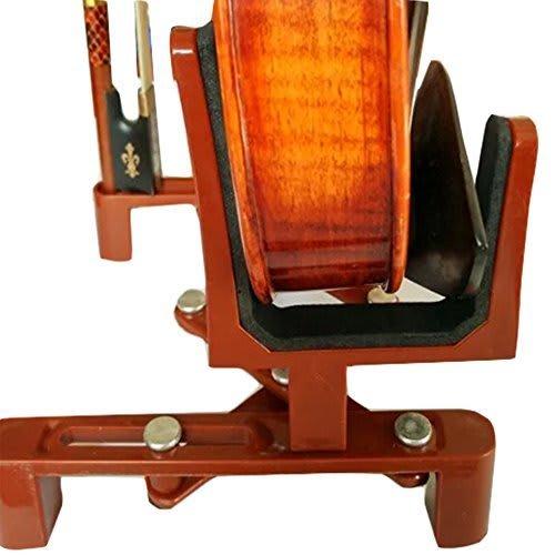 

Foldable and Adjustable Violin Stand with Bow Holder, Includes Violin Rosin