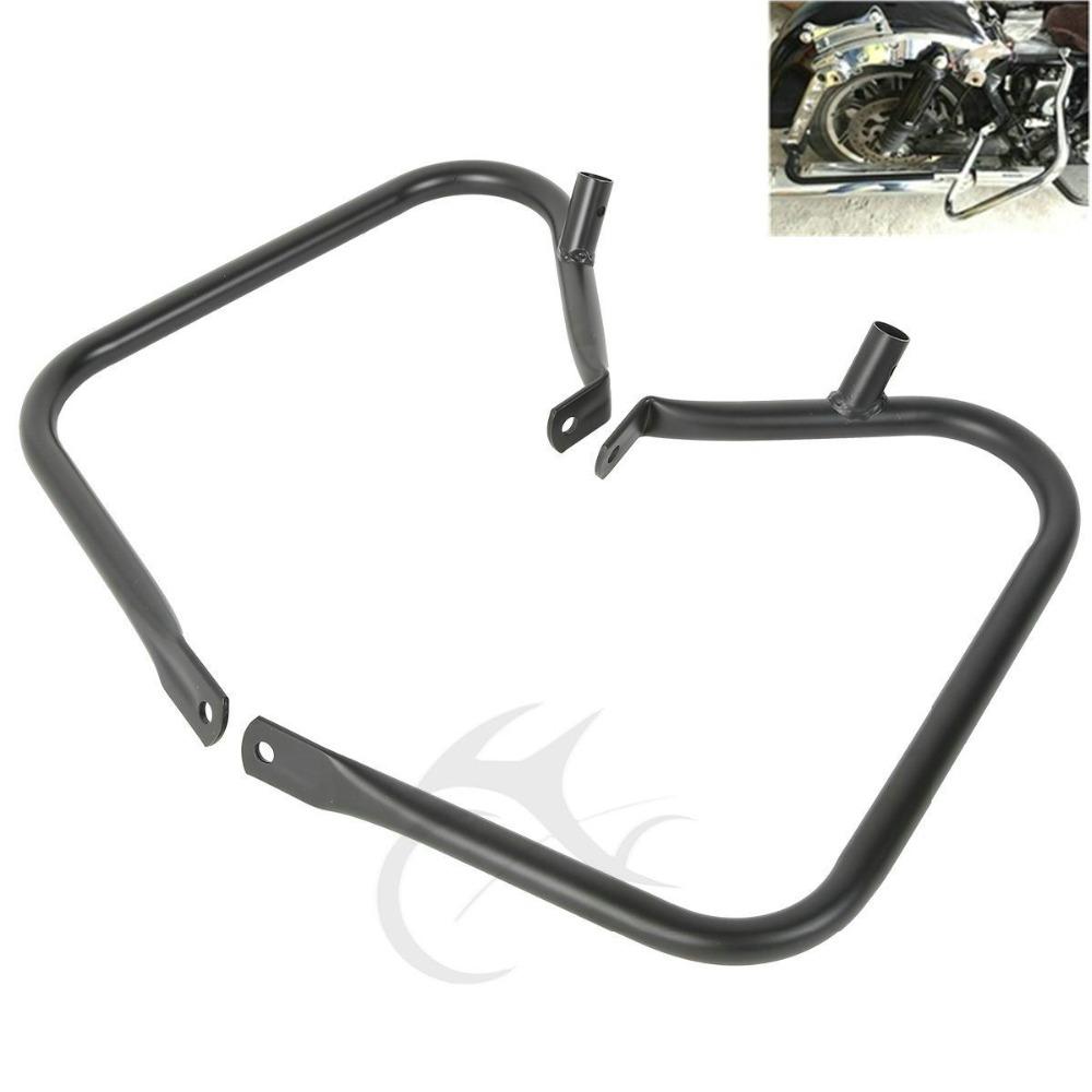 Motorcycle Saddlebag Bags Steel Guard Bracket For Harley Touring Road King Electra Glide Road Glide 1997-2013