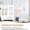 2 Sets White No Drill Curtain Drawstring Tightener Fixed Handle Roller Suitable For Blinds Pull Rope Home Decoration