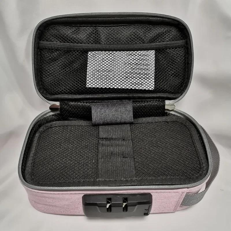 Storage Bag with Combination Lock Portable Travel Organizer Case for Men/Women Lockable Makeup Box Beauty Toiletry Handbags