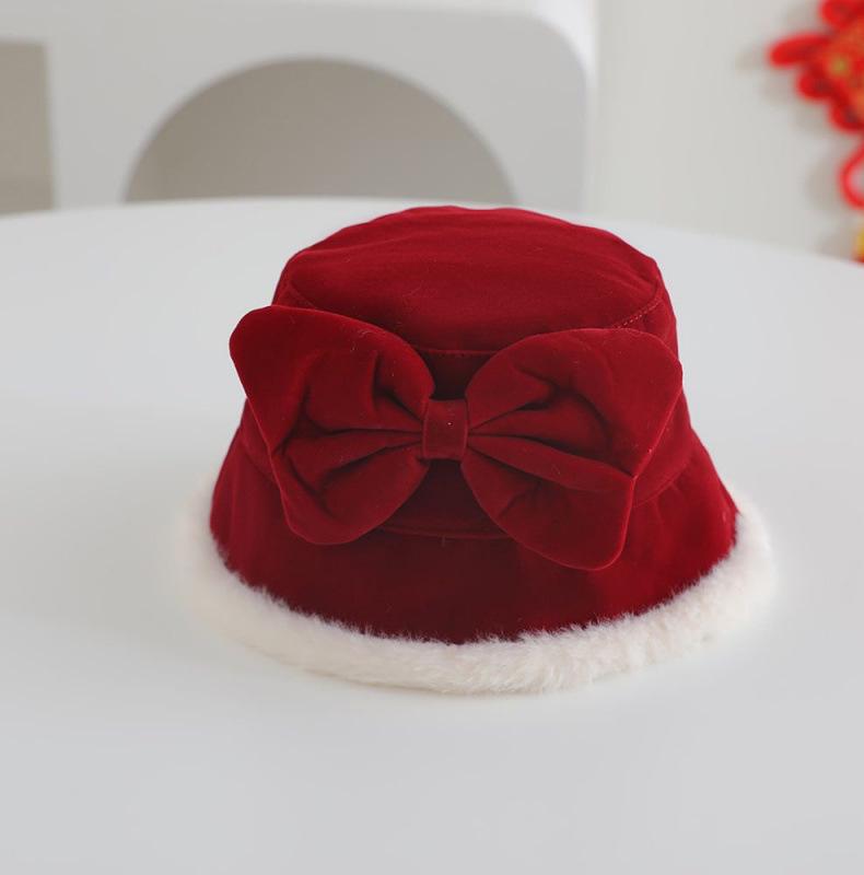 Children's Winter Fisherman Hat: Festive Plush Bucket for New Year and Christmas