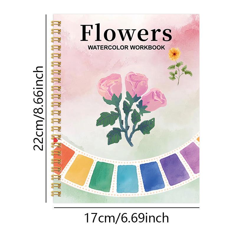 Hot New Flower Watercolor Book: Fun and Colorful Adult Coloring Book for Beginners