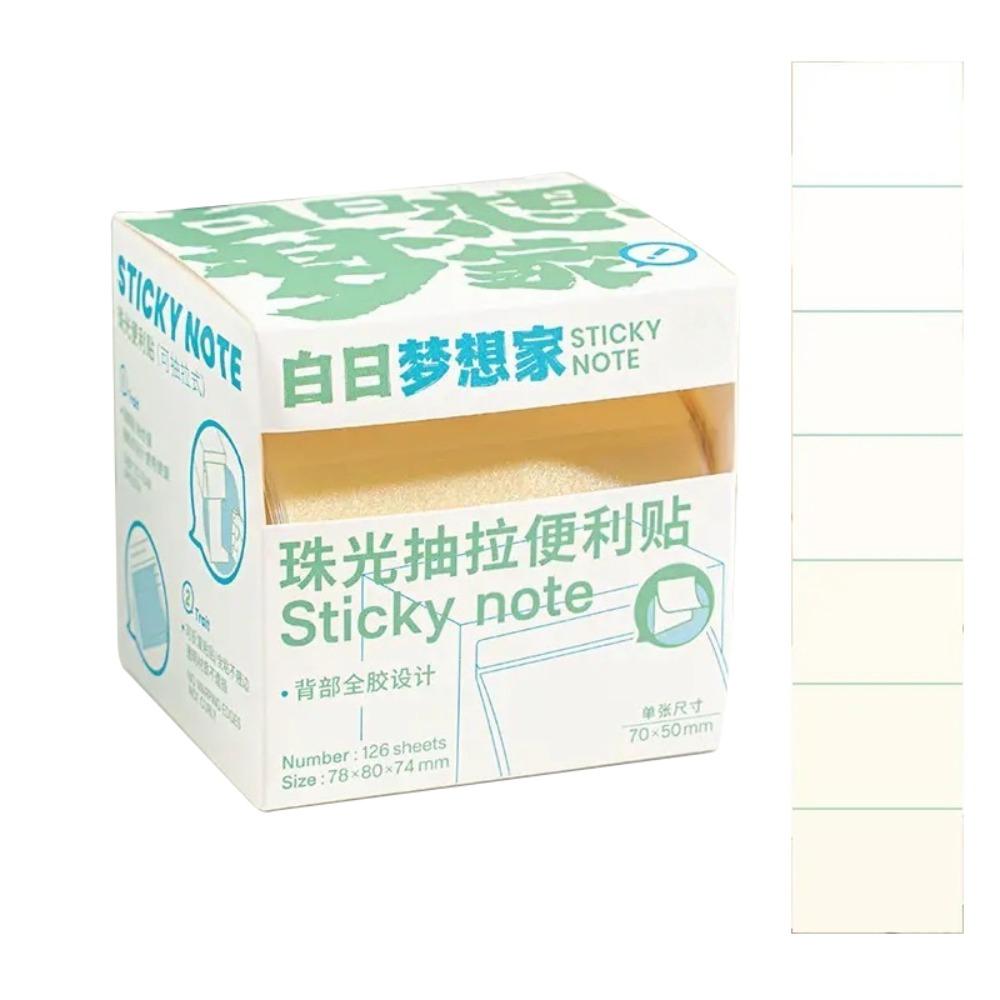 

126Sheets Back Full Adhesive Pearlescent Sticky Tabs Transparent Pearl Sticky Notes Student Daydreamer