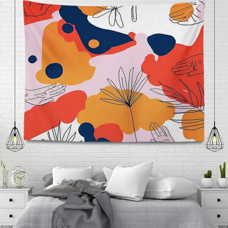 Simple Pattern Plant Decorative Tapestry Home Wall Living Room Office Decorative Tapestry