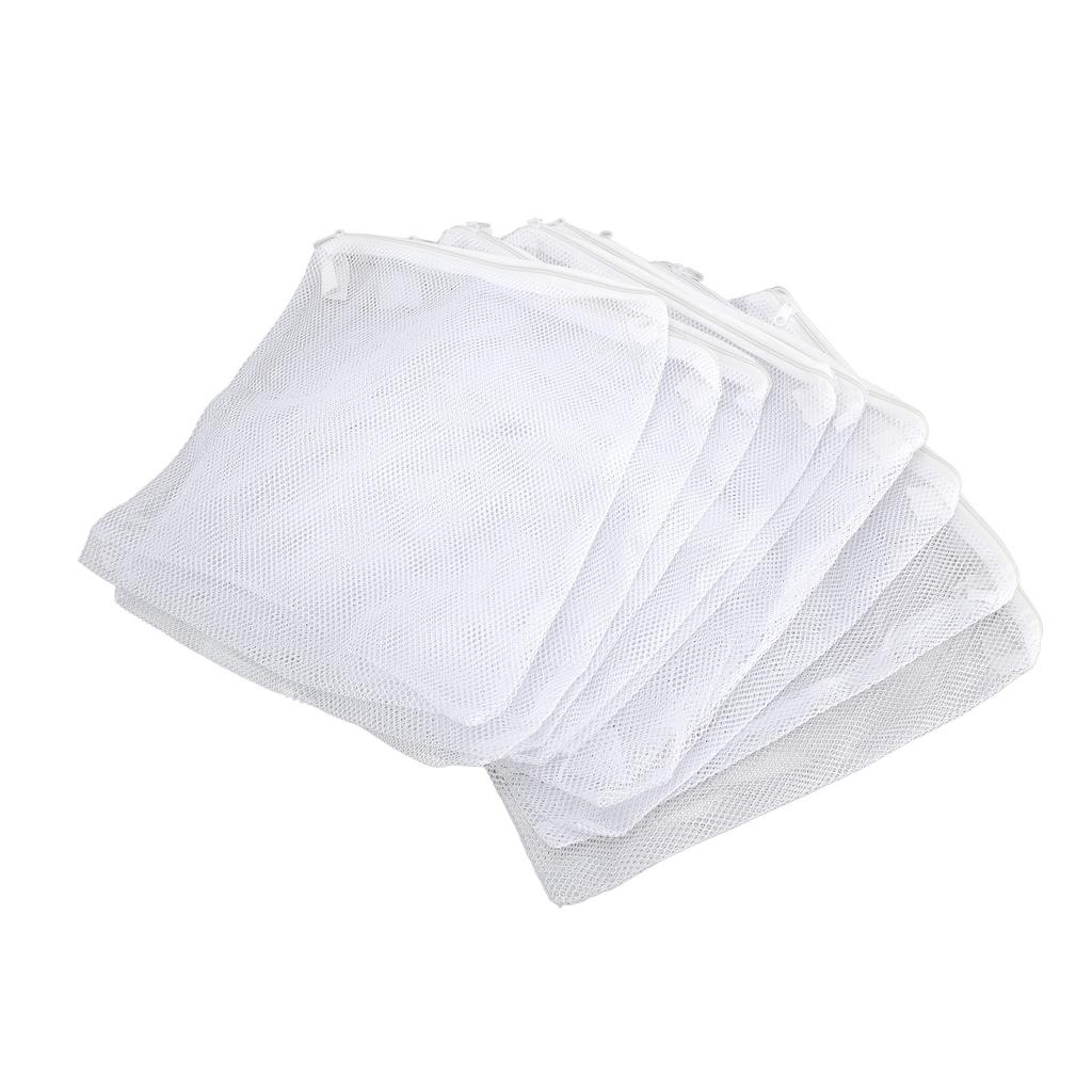10PCS Aquarium Filter Media Bags Large Hole Mesh Nylon Net Filter Bags Fish Tank Filter Bags with Zipper for Activated