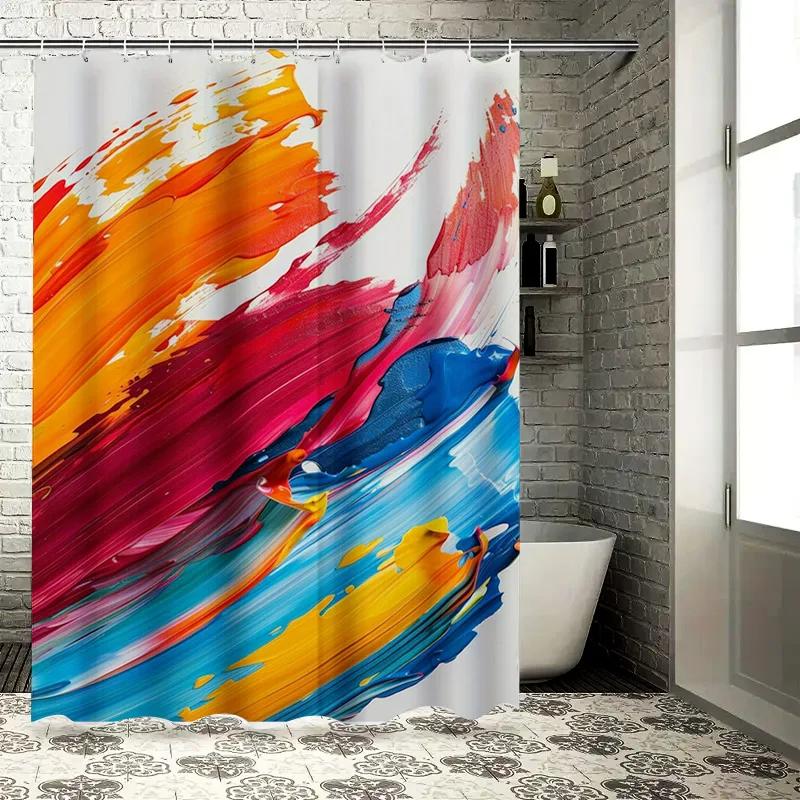 Colorful abstract pattern shower curtain waterproof home bathroom decor accessory for sale on .com Buy it now