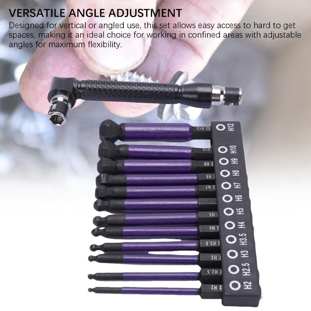 12pcs S2 Alloy Steel Hex Screwdriver Bit Set Impact Driver Bit Set  Power Drill Use