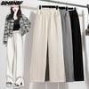 DIMANAF 2023 Plus Size Winter Long Pants Women Elastic Solid Casual Loose Full Length Basic Lady Trousers Pants Cotton Thick A