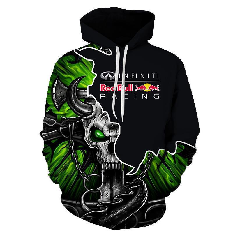 Nové 3D digitální potisk Pánský ležérní oblek s kapucí Red Bull Racing Mikina s kapucí