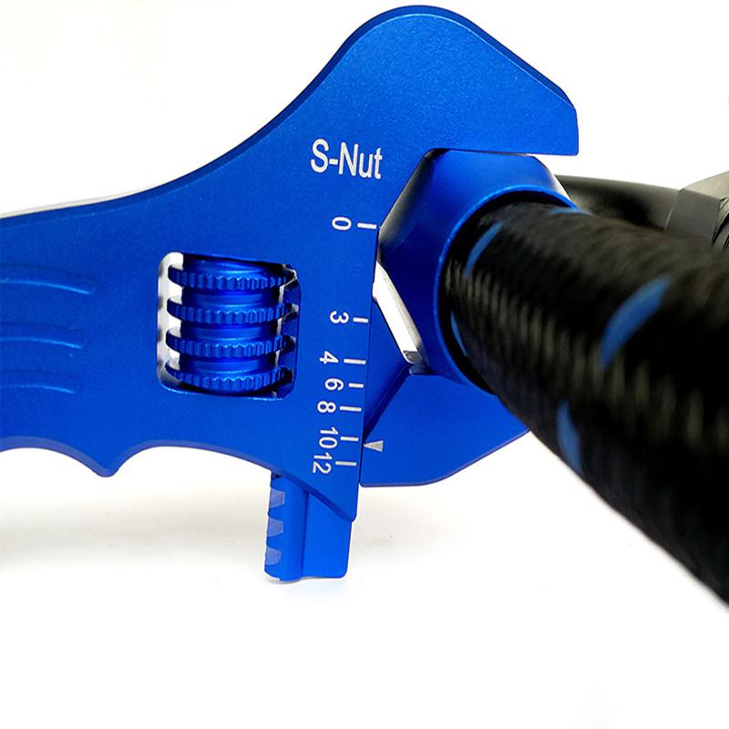 Universal Adjustable AN Aluminum Wrench Hose Fitting Tool Blue Red Black AN3-AN12 Aluminum Spanner Hose Fitting Adapters End