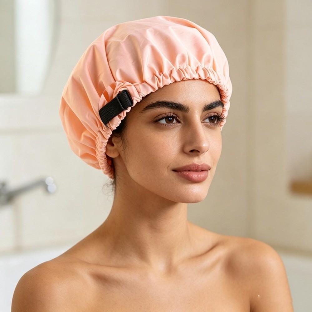 Double Layer Hair Wrap Cover Adjustable Sleeping Cap Comfortable Shower Caps Household Use