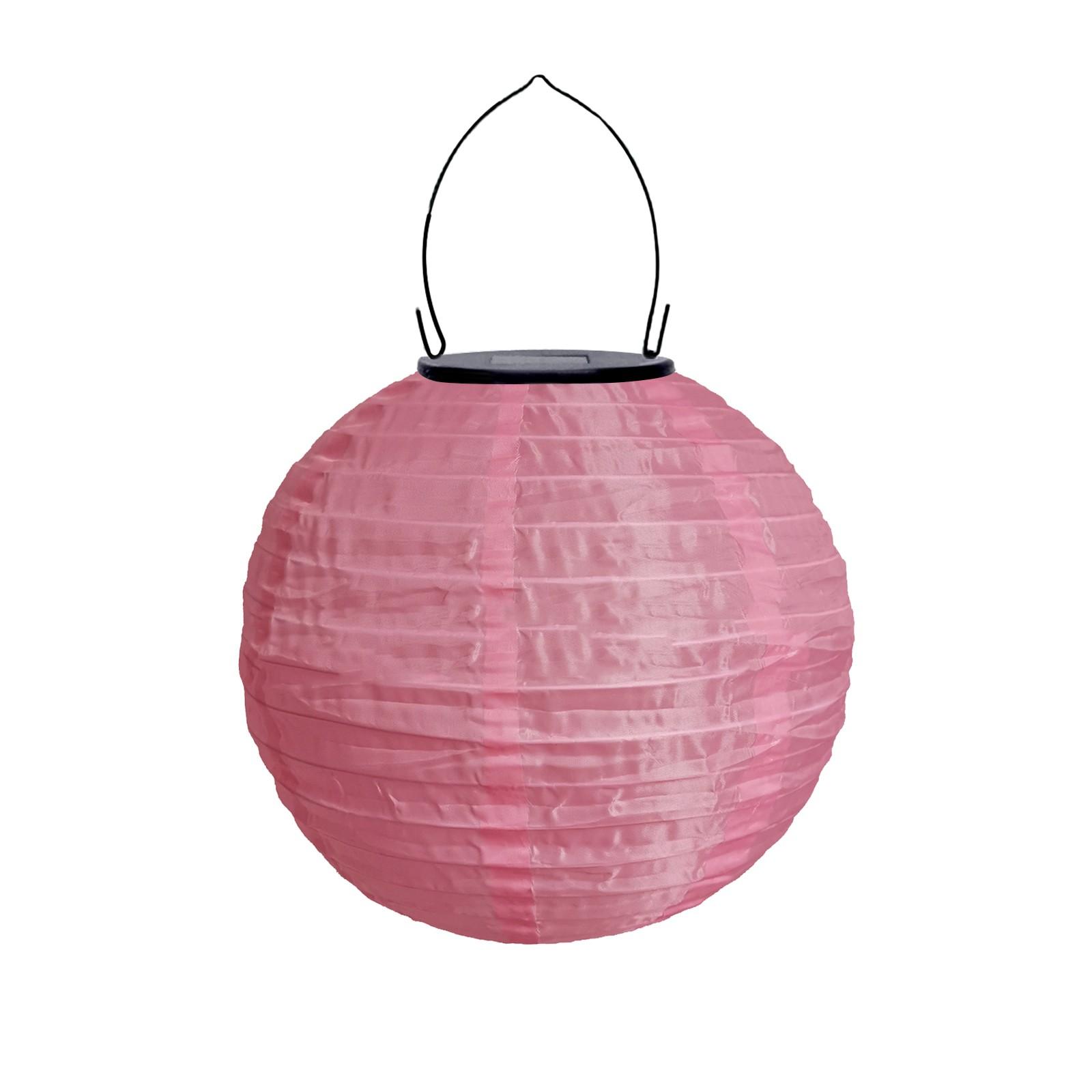 

Сонячні ліхтарі для зовнішнього використання 10-дюймовий водонепроникний сонячний світлодіодний садовий ліхтар рожевий