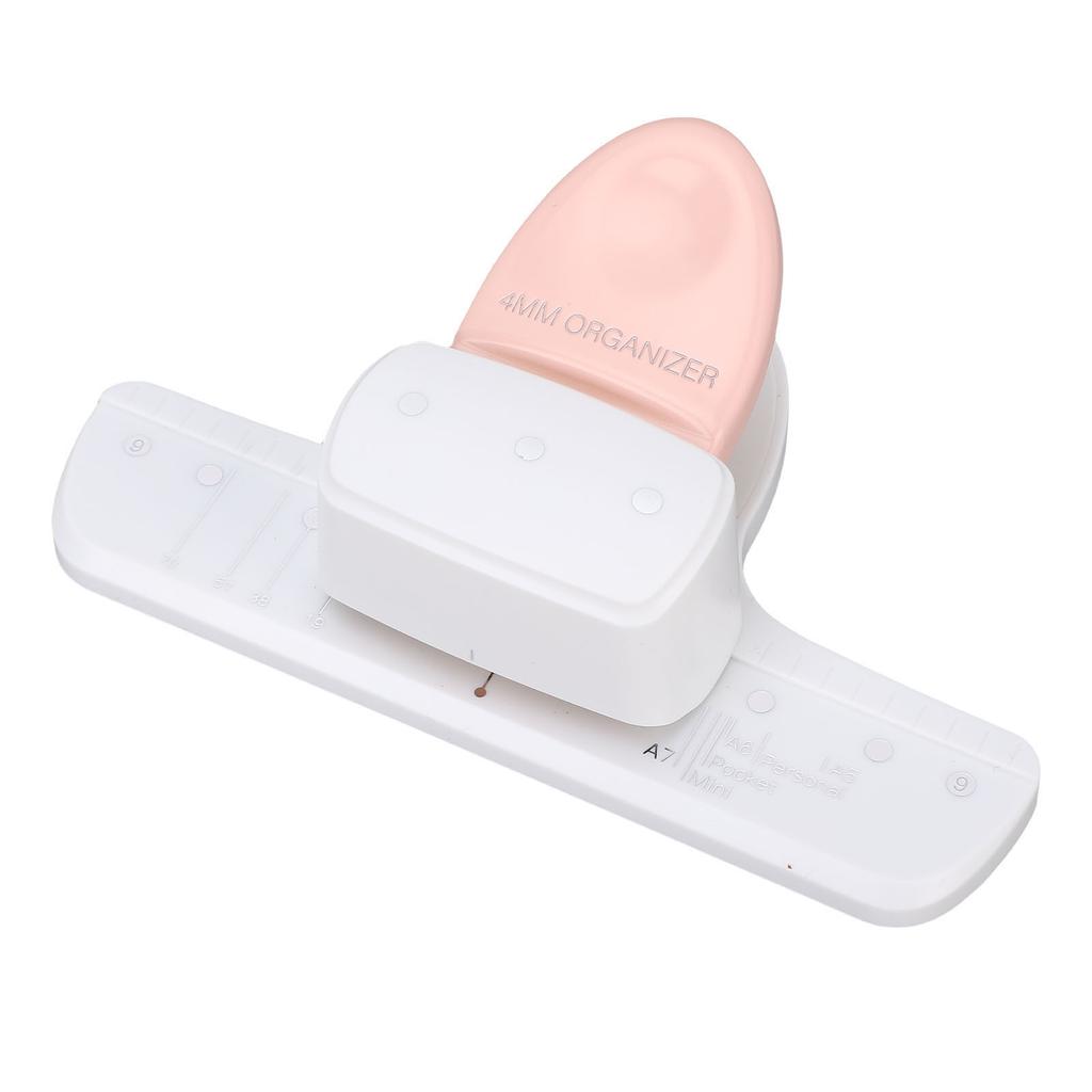 3-hålsslagare 4 mm Ø 19 mm avstånd Lösbladshäften Scrapbookinghålslagare Rosa för A5 A6 A7 A8 A7 Pocket A6 Personal A8