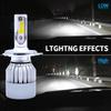 H7 300w Pair 36000lm Cob Led Headlight Bulbs Kit Highlow Beams 6000k White Lamp