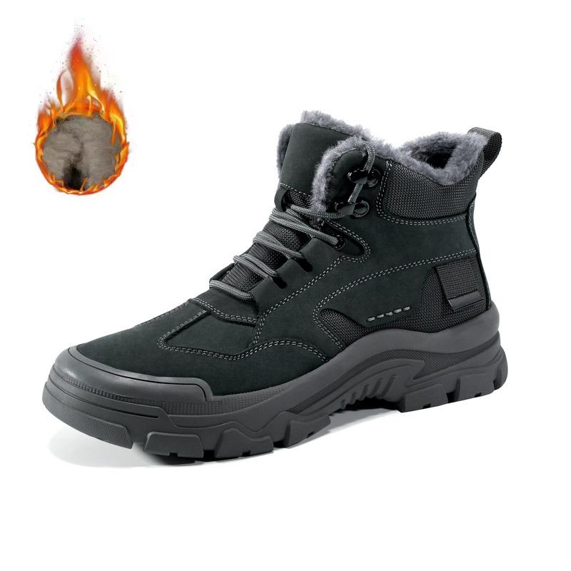 Winter Cotton Men's High-top Boots, Hiking Shoes, Men's Work Shoes,Ankle Boots,Outdoor Boots,Sports Shoes,All-season Mesh Lining