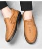 Fashion Leather Men Casual Shoes Handmade Lightweight Mens Loafers Breathable Comfortable Walking Shoes Slip-on Driving Shoes