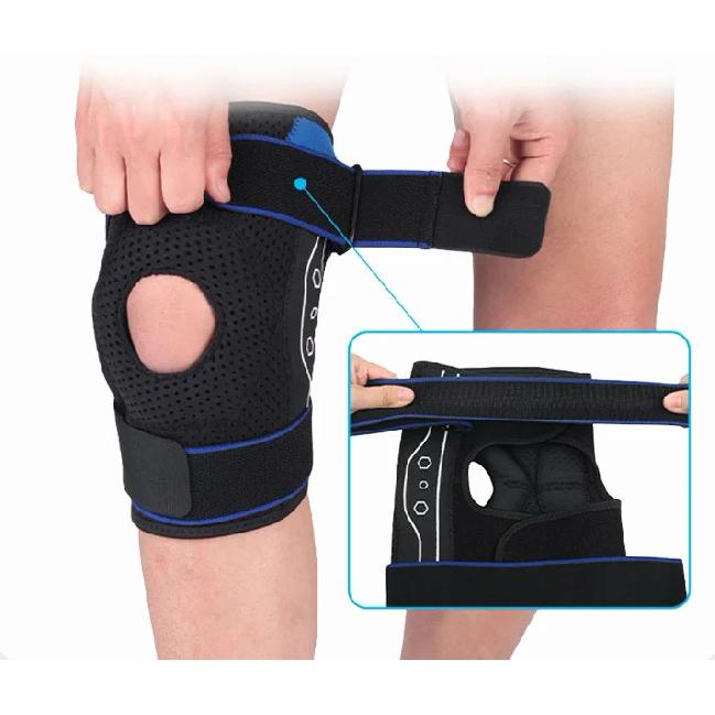 Hinged Adjustable Knee Support with Hinge Patella Gel Pad Side Stabilizers Professional Knee Brace Patient Knee