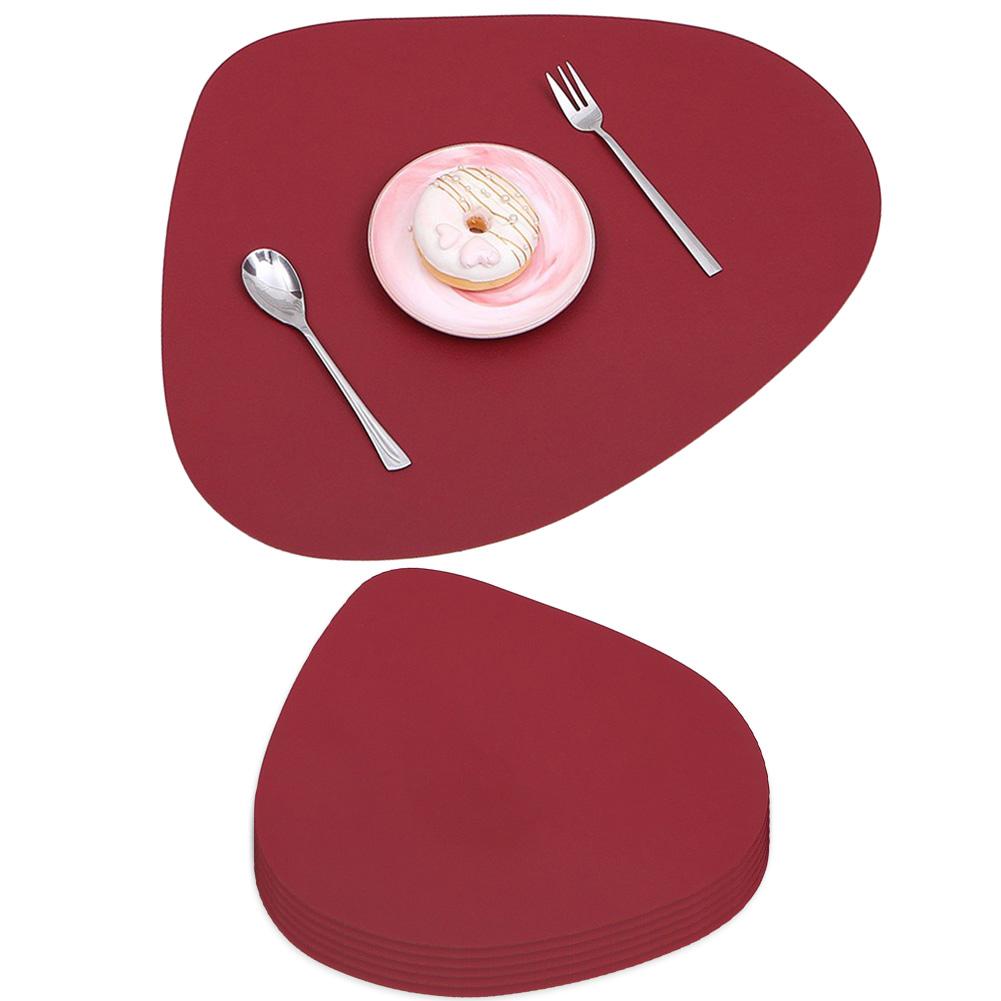 

Салфетки под приборы 40x30 см 6 шт. Овальные из искусственной кожи Круглые универсальные Red