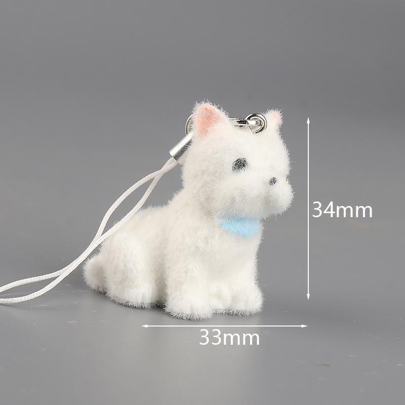 Cute Plush Dog Keychain Cartoon Pendant for Women Bag Fashion Animal Mobile Phone Backpack Keychains Accessories Friendship Gift