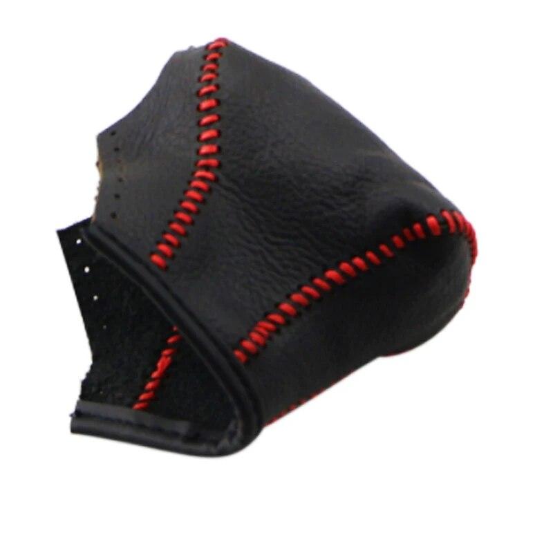 

Кожаный защитный чехол для автомобильной ручки переключения передач для Kia Rio 4 K2 Sportage QL KX5 Optima K5 Niro 2017 2018 Black red line