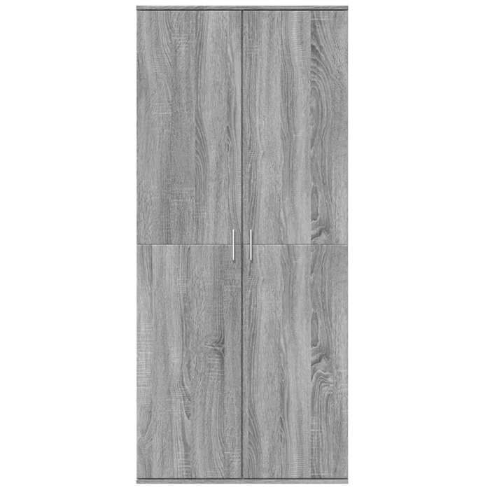 VidaXL Buffet haut sonoma gris 80x35x180 cm bois d'ingénierie, buffet, meuble de rangement, armoire haute, armoire, armoire 3276656