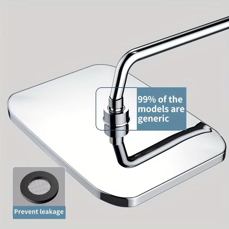 Rain Shower Head High-Pressure Stainless Steel Rainfall Showerhead Large Waterfall Bathroom Square Showerhead