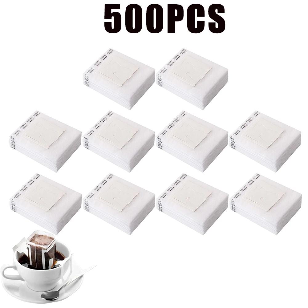 50-500 PCS Fast Flow Coffee Filter Paper Bags Disposable Hanging Ear Handle Espresso Tea Brewing Accessories