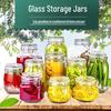 Glass Sealing Jar with Stainless Steel Buckle for Food Storage - Ideal for Tea, Grains, and Cereals In the Kitchen