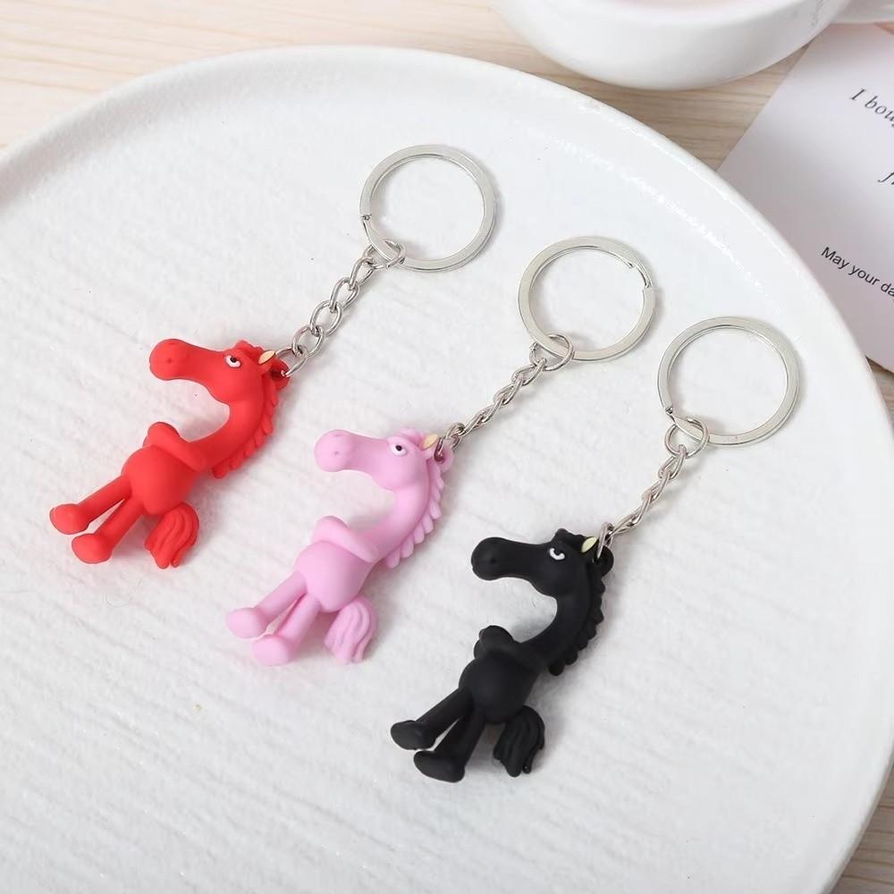 2026 Horse Mascot Keychain Accessories Cartoon Car Key Chains  Christmas Gifts