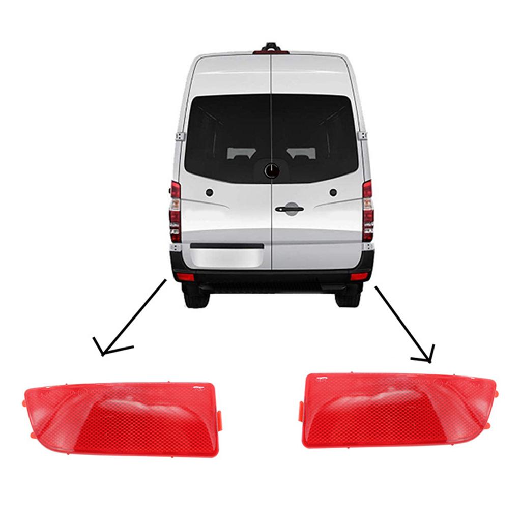 Bumper Reflectors for Sprinter W906 2006-2016 5A9068260040 Reflectors Left Right ABS Plastic Taillight Lens