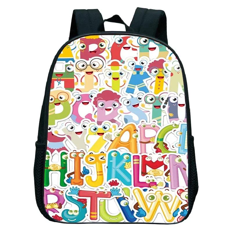 Cartoon Preschool Bookbag Waterproof Backpack Alphabet Lore Print School Bags Kindergarten Backpacks for Boys Girls Kids Bag