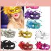 Elegant Lace Masquerade Mask With Rhinestone Flower Accents For Women's Halloween Costume Props