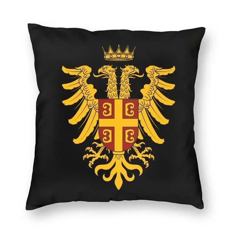 Bizantyjska Flaga Imperialna Przez Greckie Kościoły Prawosławne Poszewka na Poduszkę 40x40 Dekoracja Domu Nadruk Poduszka do Rzucania do Samochodu Dwustronna