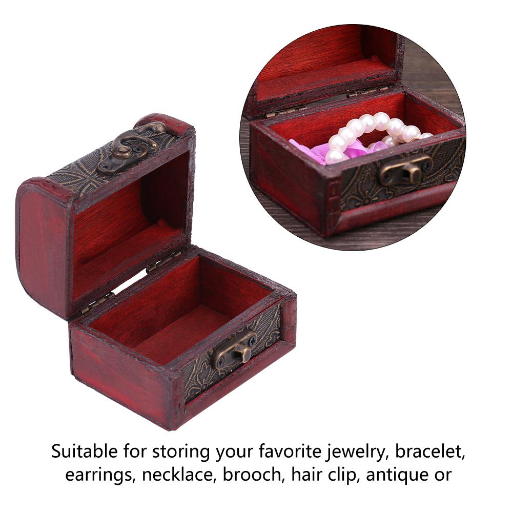 Classical Wooden Jewelry Necklace Bracelet Storage Box Chest Case Holder Organizer