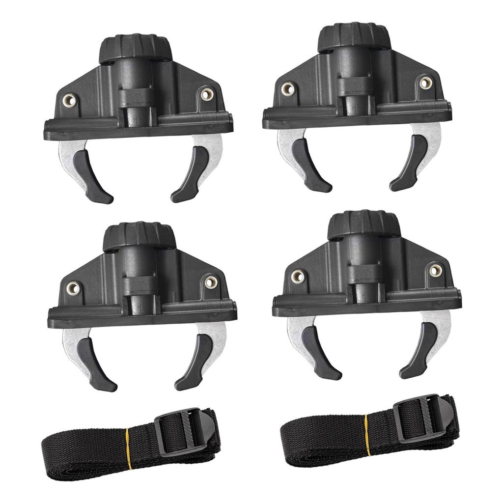 4x Car Roof Box Crab Clips Clamps Accessory Universal Fit Fits Slotted Rails