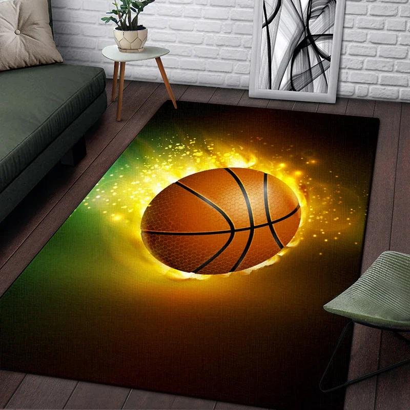 Basketball Printed Carpet Living Room Decor Sofa Table Rug Lounge Mat Kitchen Mats for Floor Anti Slip Chair Cushion Large Rug