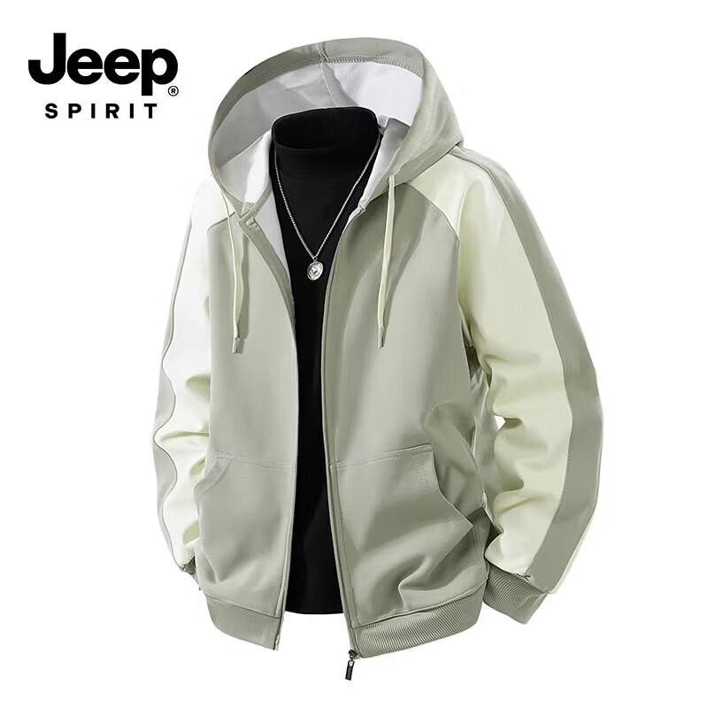 

JEEP SPIRIT Men s Full-Zip Hooded Sweatshirt Jacket 2XL